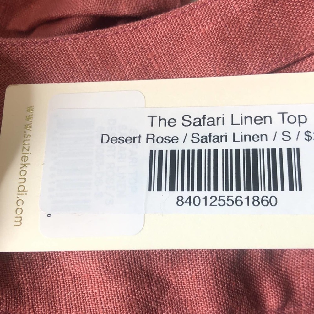 Suzie Kondi The Safari Linen Oversized Pink Top- Dessert Rose XS - Picture 9 of 11